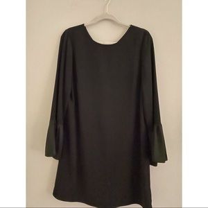 Cremieux Black Trumpet Sleeve Dress